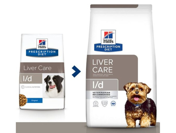 Хілс Hill's PD Canine L/D Liver Care лікувальний корм для цуценят і собак при захворюваннях печінки (ліпідоз), 1,5 кг (605842)