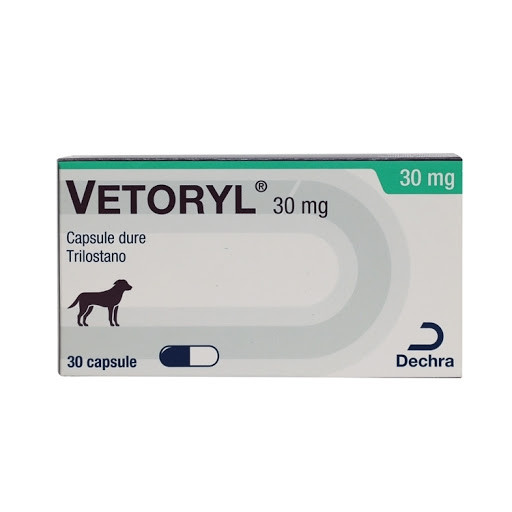 Веторил 30 мг Vetoryl (трілостан) препарат для лікування синдрому Кушинга у собак, 30 капсул