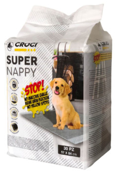 Пелюшки для собак Croci Super Nappy 84*57 з активованим вугіллям, 30 пелюшок в упаковці (C6028173)