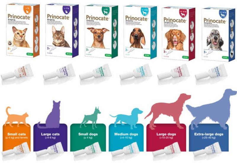 Прінокат Prinocate Small Dog краплі від бліх та кліщів для маленьких собак вагою до 4 кг, 3 піпетки по 0,4 мл