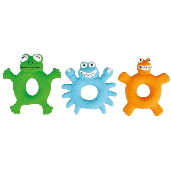 Іграшка для собак TETRAPET Toys Fun, латексне кільце з пищалкою, 10 см