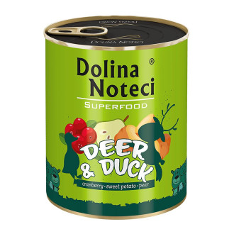 Консерва Dolina Noteci Superfood для cобак з олениною та качкою,800 гр