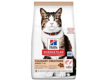 Хілс Hill's SP Feline Adult Culinary Creations Salmon &amp; Carrots корм із лососем для котів від 1 до 6 років, 1,5 кг (607385)
