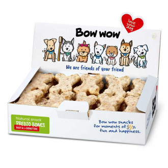 Ласощі  для собак "Bow wow" натуральні кісточки з яловичини та L-карнітином  box