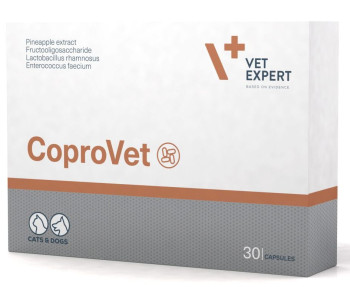 Копровет VetExpert CoproVet харчова добавка для котів і собак від копрофагії (поїдання фекалій), 30 капсул