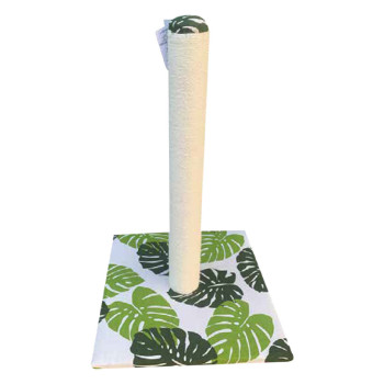 Дряпка Croci 40*40*62 см стовпчик на підставці для котів, колір зелене листя (C6021109)