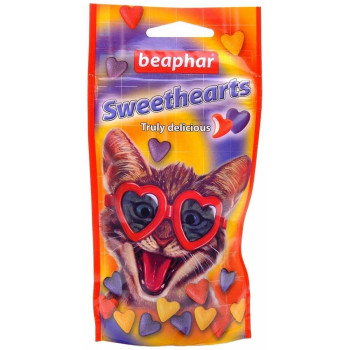 Світ Харц Beaphar Sweethearts Cat корисні, поживні ласощі для котів і кошенят, 150 різнокольорових сердець (16110)