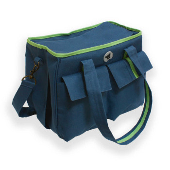 Сумка-переноска Croci Isabella Pet Bag 38*27,5*20 см для котів і собак вагою до 5 кг, колір синій/салатовий (C2178430)