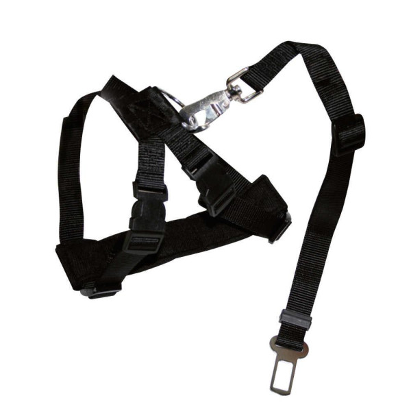 Шлея CROCI Harness Safety Belt, безпеки, чорна, LG, 70-90 см