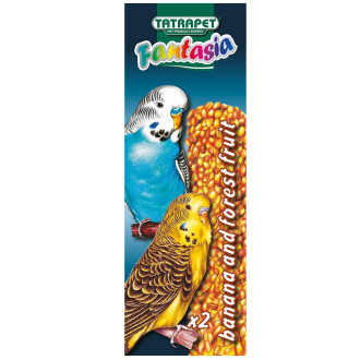 Колосок TETRAPET Fantasia для хвилястих папуг, банан/фрукти, 90 гр, 18-19 см