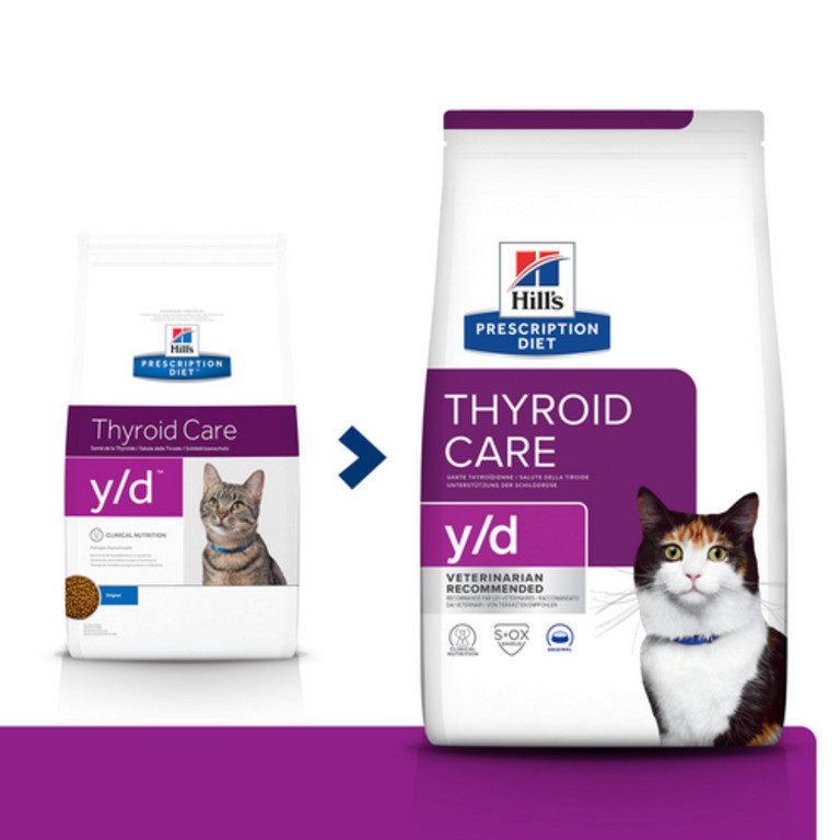 Хілс Hill's PD Feline Thyroid Care Y/D корм для кішок з гіпертиреозом (хвороба щитовидної залози), 3 кг