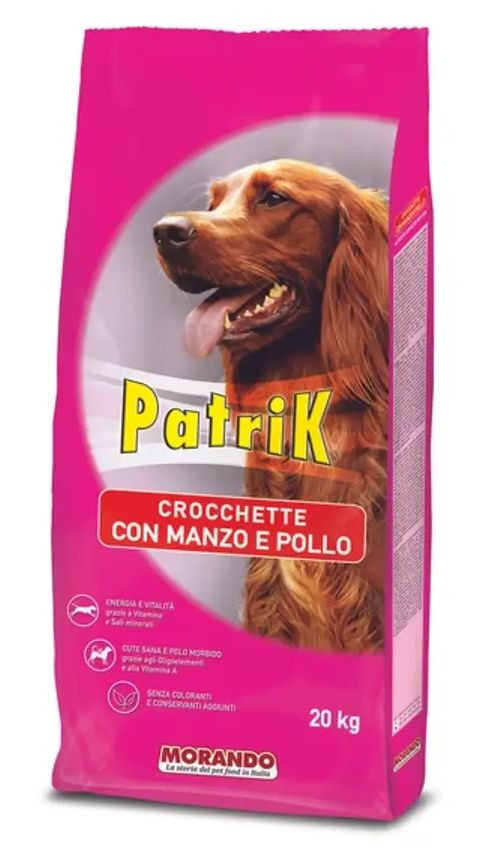 Морандо Morando Patrik Chicken &amp; Beef сухий повнорационный корм з яловичиною, куркою і злаками для дорослих собак усіх порід, 20 кг