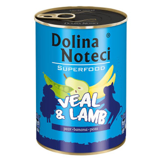 Консерва Dolina Noteci Superfood для cобак з телятиною та бараниною,400 гр
