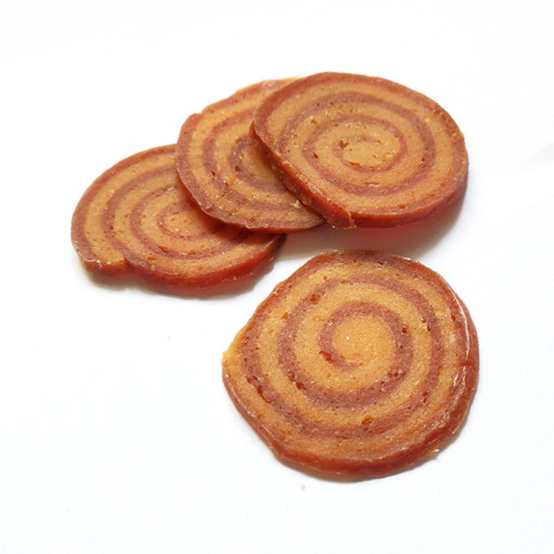 Ласощі "Селянські Смаколики" для собак,рулетики з куркою та качкою , 5-6 см*0,4 см, 500г