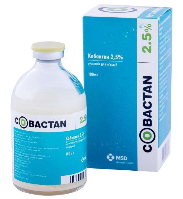 Кобактан 2,5% Сobactan ін'єкційний антибіотик широкого спектру дії, 100 мл